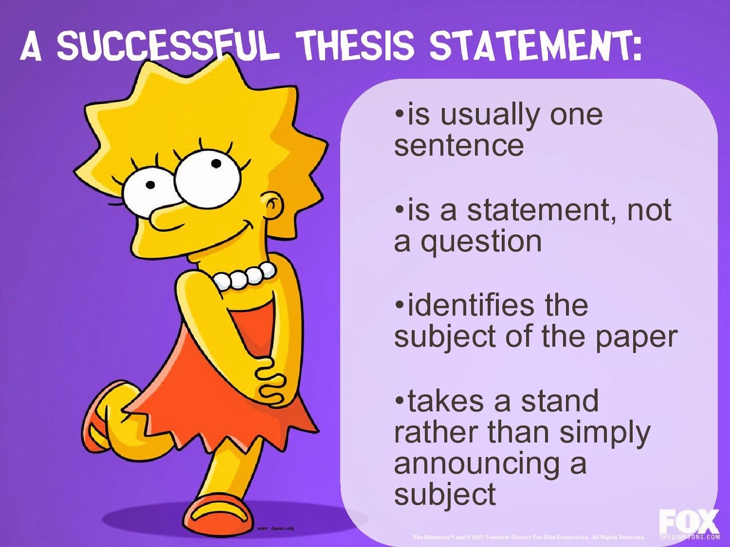 Get Examples of Good Thesis Statements